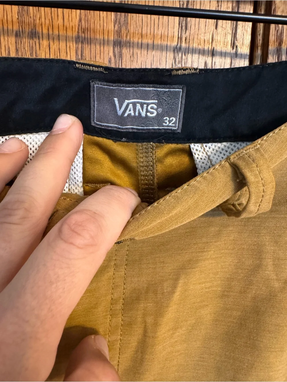 Vans‎ Men's Mustard Flat Front Shorts 32